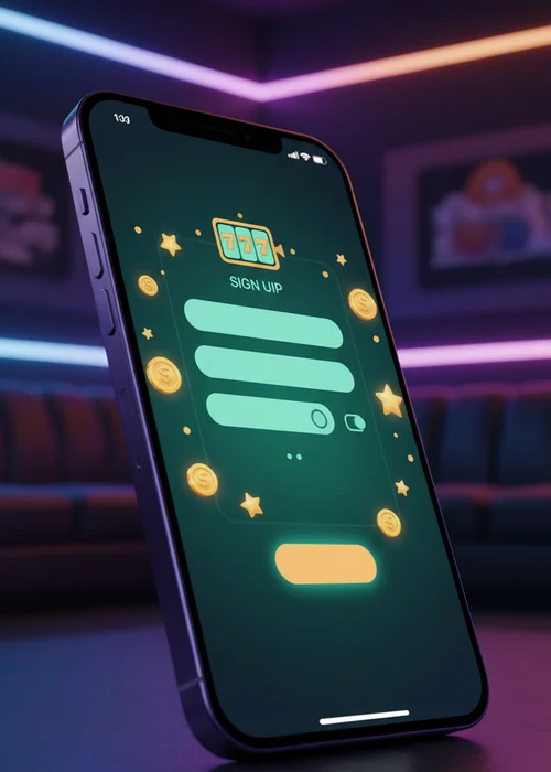 Queenbet Casino's mobile-first registration form displaying input fields for a new account setup, optimized for mobile users.
